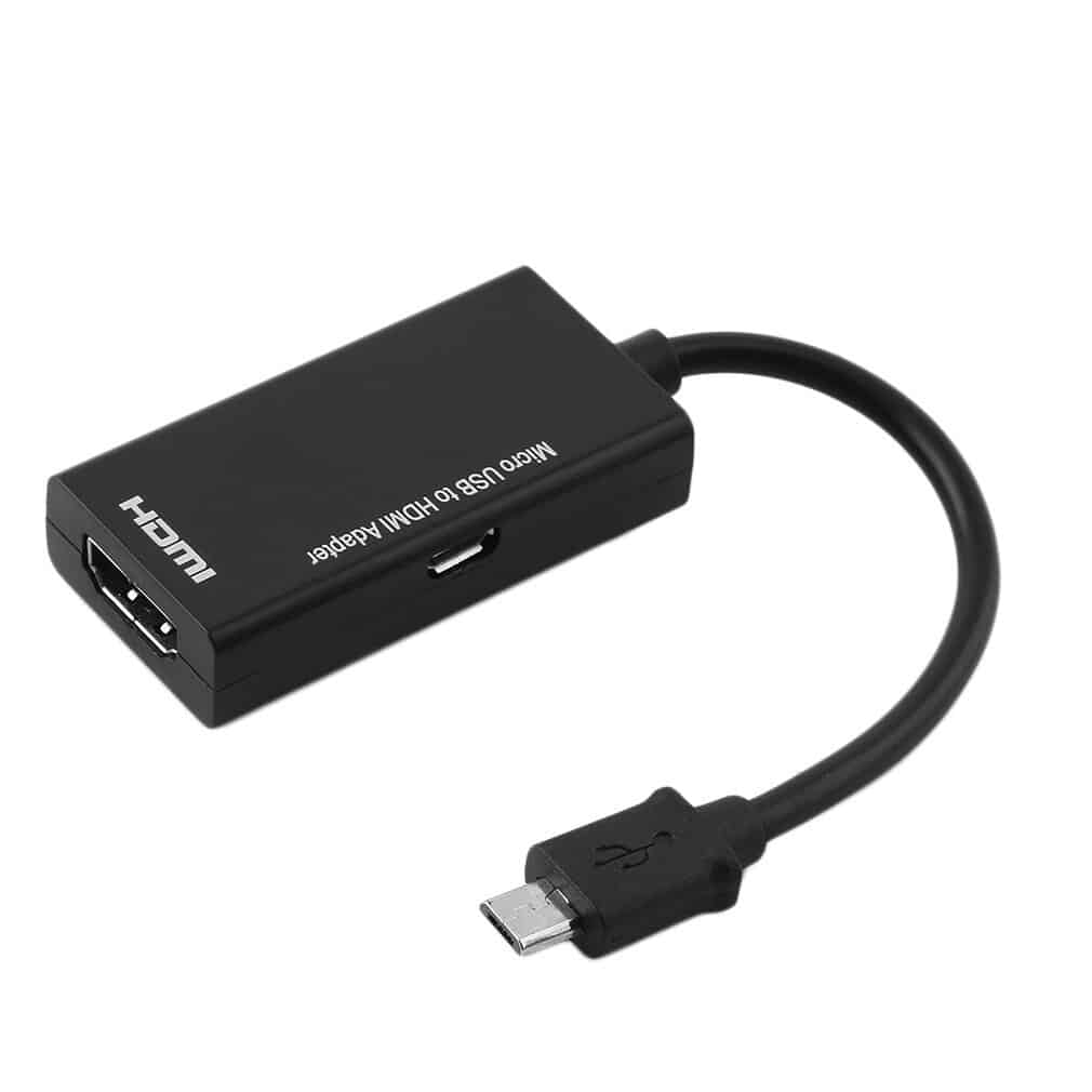 Menggunakan Konverter Micro USB ke port HDMI
