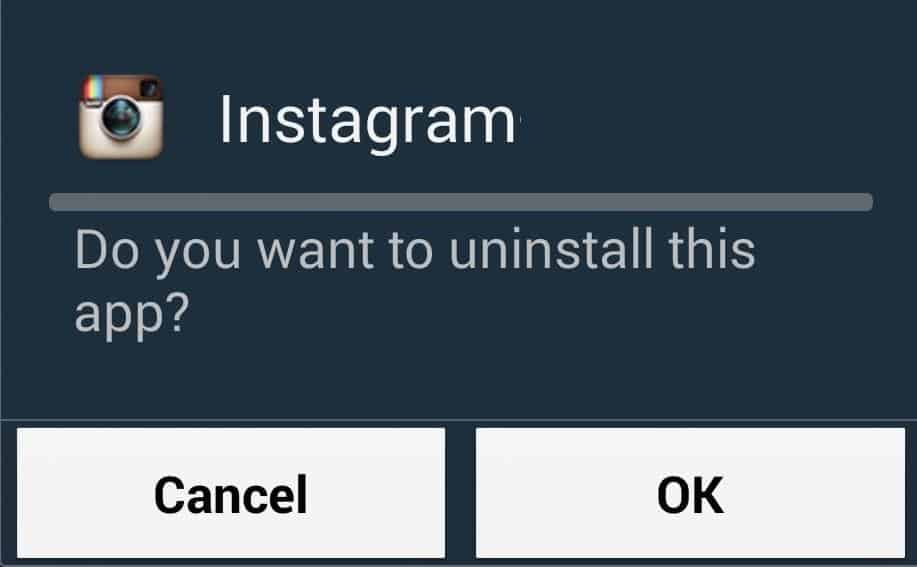 Anda-perlu-menghapus-instagram-asli-aplikasi yang diinstal saat ini