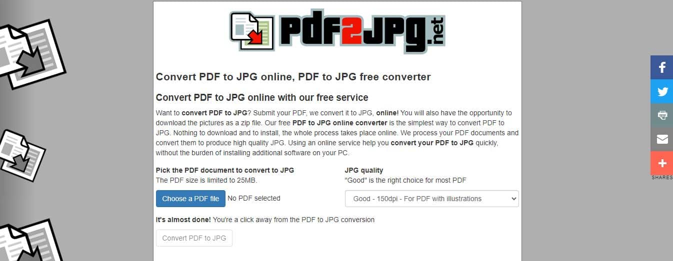 Pilih default halaman - pilih file PDF